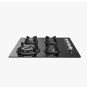Midea 60GL403_ATD02 60cm Built-In Gas Hob – 4 Burner Black Tempered Glass Cooktop