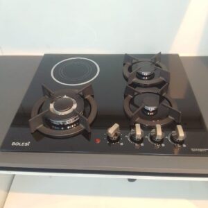 Bolesi hob 3 gas burners +1 infrared electric with gas sensor and wok burner