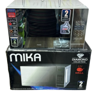 MIKA Microwave Oven, 20L, Digital, With Grill, Mirror Black MMWDGPB2075MB