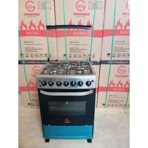 Eurochef 60*65 Free Standing 3 Gas Burner +1 Electric Cooker With electric Oven